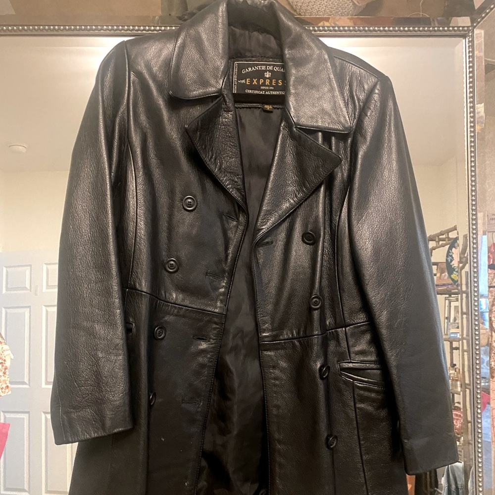 Vintage Express mid-length 100% Leather Jacket